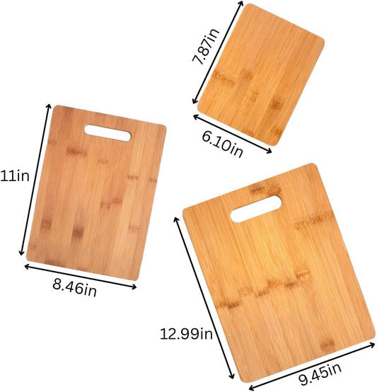 LMH Boards Bamboo Cutting Boards 3 Pack