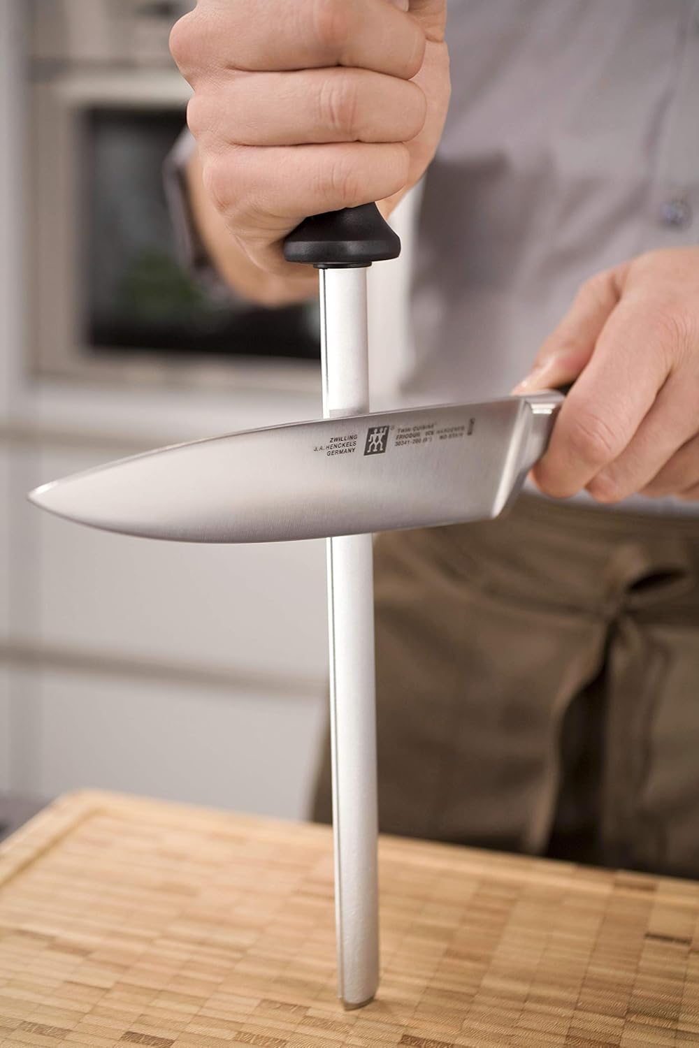 Sharpening steel, Silver/Black