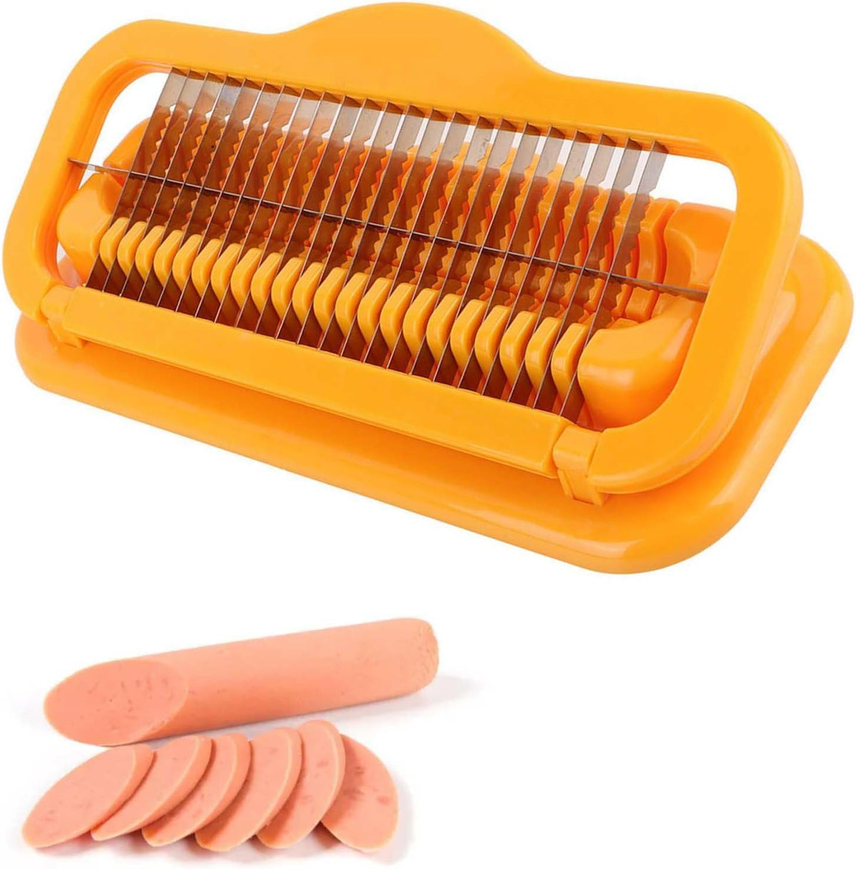 Hot Dog Slicing Tool, Stainless Steel Sausage Cutter Hot Dog Slicer Sausage Cutter Hotdog Sausage Slicer Hotdog Kitchen Tool for Kitchen Grilling Camping 8.27in