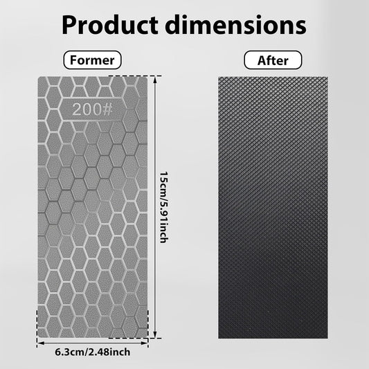 Diamond Sharpening Stones Efficient Diamond Sharpening Plates with Honeycomb Surface Non Slip Knife Sharpening Stone for Scissors Knives Tool Steel 200/400/600/800/1000 Grit(Silver 5pcs)