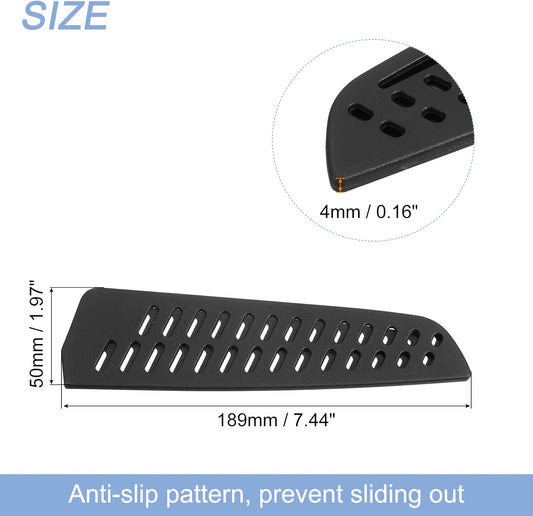10Pcs Knife Cover Sleeves Blade Edge Guards for 7" Santoku Knife Blade Edge Protector Cover Universal Knife Sheath for Kitchen, Black