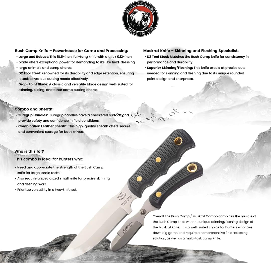 SureGrip Bush Camp/Muskrat Knife Combo