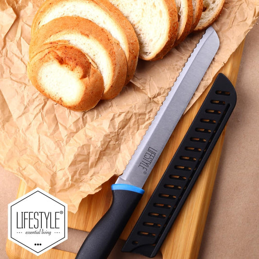 20CM Serrated Bread Knife, Precision Kitchen Tool for Homemade Loaves, Pastries, and Baguettes, Ultra Sharp Blade for Clean Slices, Versatile Alternative to Utility, Paring, and Chef Knives