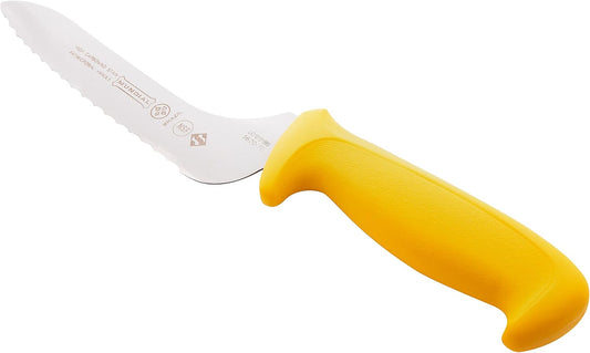 5600 Series 7-Inch Offset Serrated Edge Sandwich Knife with Yellow Handle