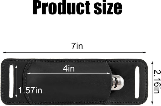 Knife Sheath,Belt Buckle Knife Sheath,Leather Knife Sheaths for Belt,Pocket Knife Folding EDC Belt Knife Holster,Open Top Knife Belt Leather Sheath for 5 inch Folding Knife.Gift for Men.