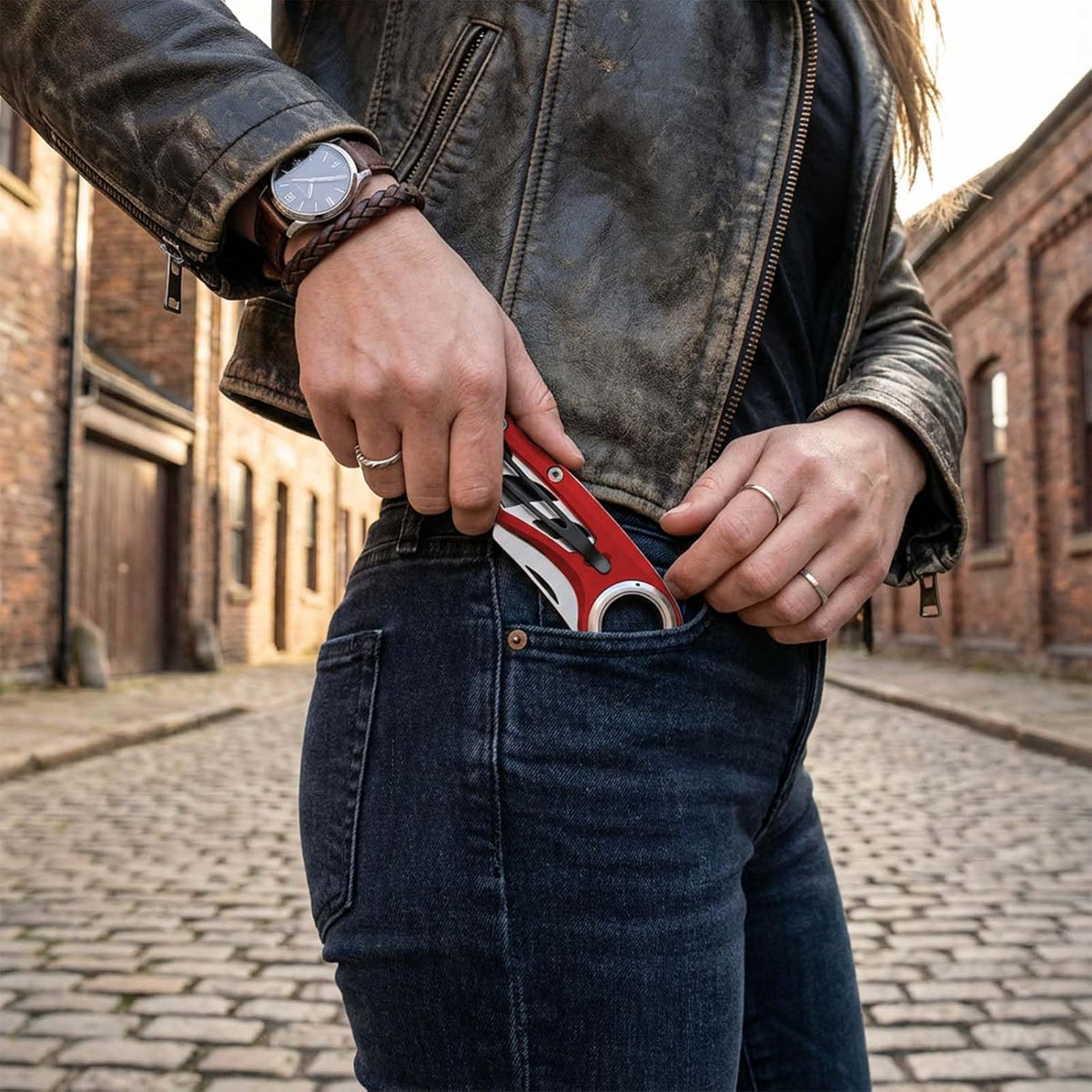 Folding Utility Knife Pocket Knife, Heavy-Duty Box Cutter with Aluminum Body, Quick-Change Blades, Anti Slip Finger Loop, Box Cutters for Home, Office, Warehouse, Durable Razor Knife, Box Knife - Grey