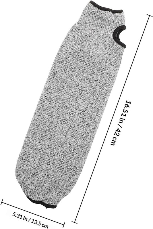 Cut Resistant Arm Sleeves 2pcs Set, Level 5 Thickened Forearm Guards Thumb Hole, Wear-resistant Protective Compression Sleeves for Welding, Gardening, and Work Safety