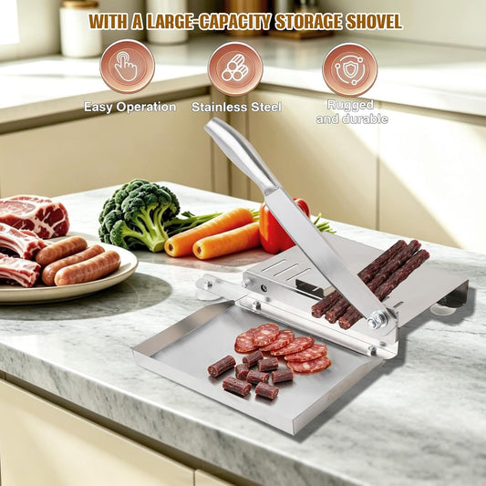 Manual Meat Cutter Machine Biltong Slicer Rib Chicken Cutting Machine Chinese Medicine Beef Jerky Slicer Stainless Sliver ZGD-PQPQ-001@TPUSEK06 0 | Chinese Medicine Beef Jerky Rib Slicer Stainless Steel Hand Herbal Shaver for Fruit Vegetables Salami Ham