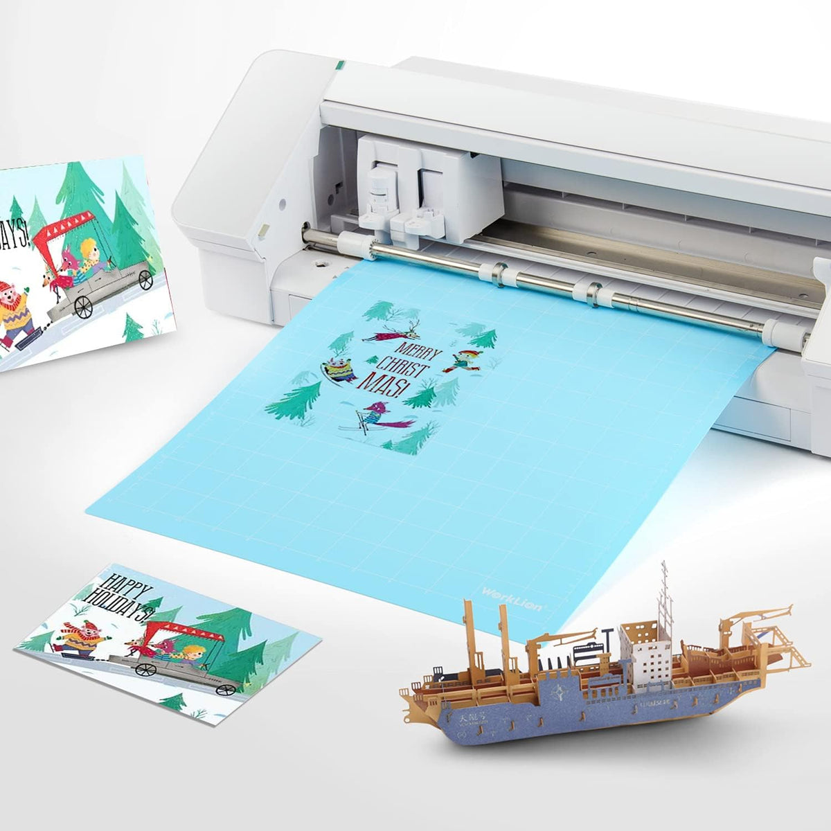 Cutting mat 12x12 Compatible With Silhouette Cameo 4/5/3/2/1(6 mats-4 Standard Adhesive,1Light Adhesive, 1Strong Adhesive) Adhesive Cutting Mat for Crafts, Quilting, Sewing, Scrapbooking and All Arts