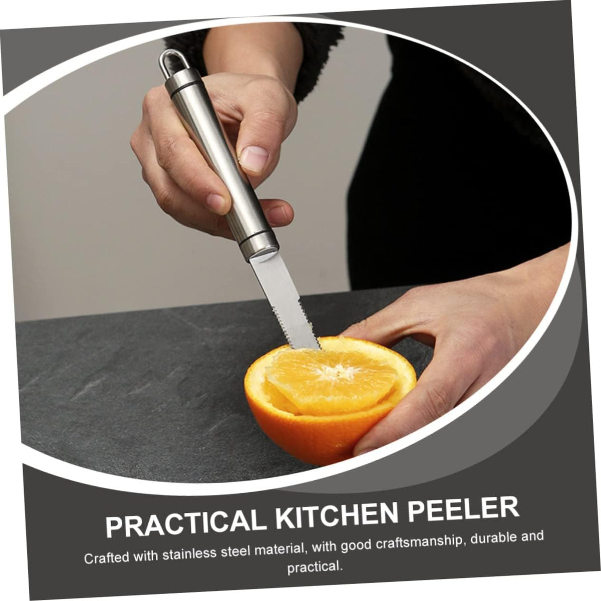 Stainless Steel Orange Peeler Tool Multi-functional Grapefruit Knife Household Fruit Peeler for Easy Slicing and Peeling for Citrus Fruits and Kitchen Use