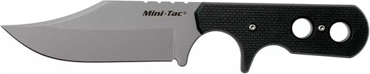 Cold Steel Mini Tac Bowie 3-5/8" Lightweight Durable 8Cr13MoV Stainless Steel Fixed Blade Clip Point Outdoor Hunting Utility Knife, Griv-Ex Handle, Secure-Ex Sheath - Boxed