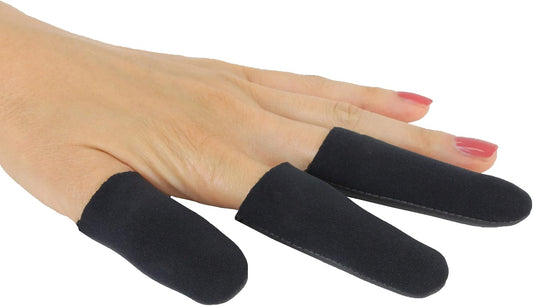 Heat Shield Professional High Heat Resistant Finger Protection Guards for Curling and Flat Irons, Wands, Blow Dryers - 3pc (Small/Medium, Black)