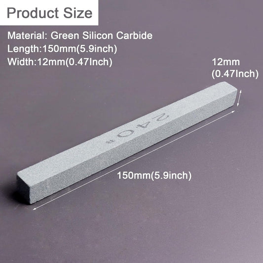 Sharpening Stone Sticks,8pcs Square Green Carbon Oilstone Sanding Bar for sharpening cutting tools, Honing Steel Tool (5.9 * 0.47 * 0.47Inch)