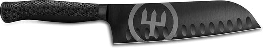 Wüsthof Performer 7" Hollow Edge Santoku Knife, Black