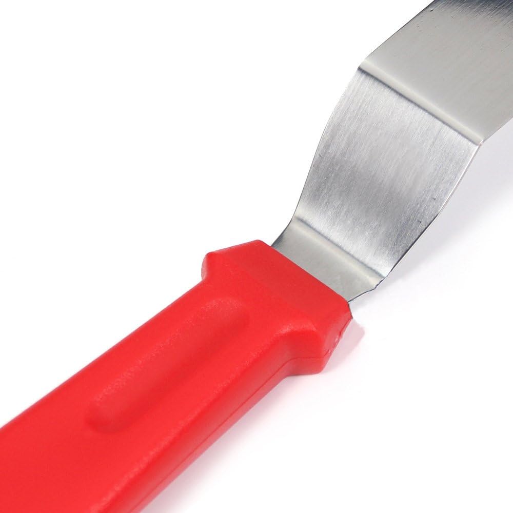 Offset Frosting Cake Knife set of 3 Black 6 8 & 10 Inch Angled Icing Spatula for Decorating