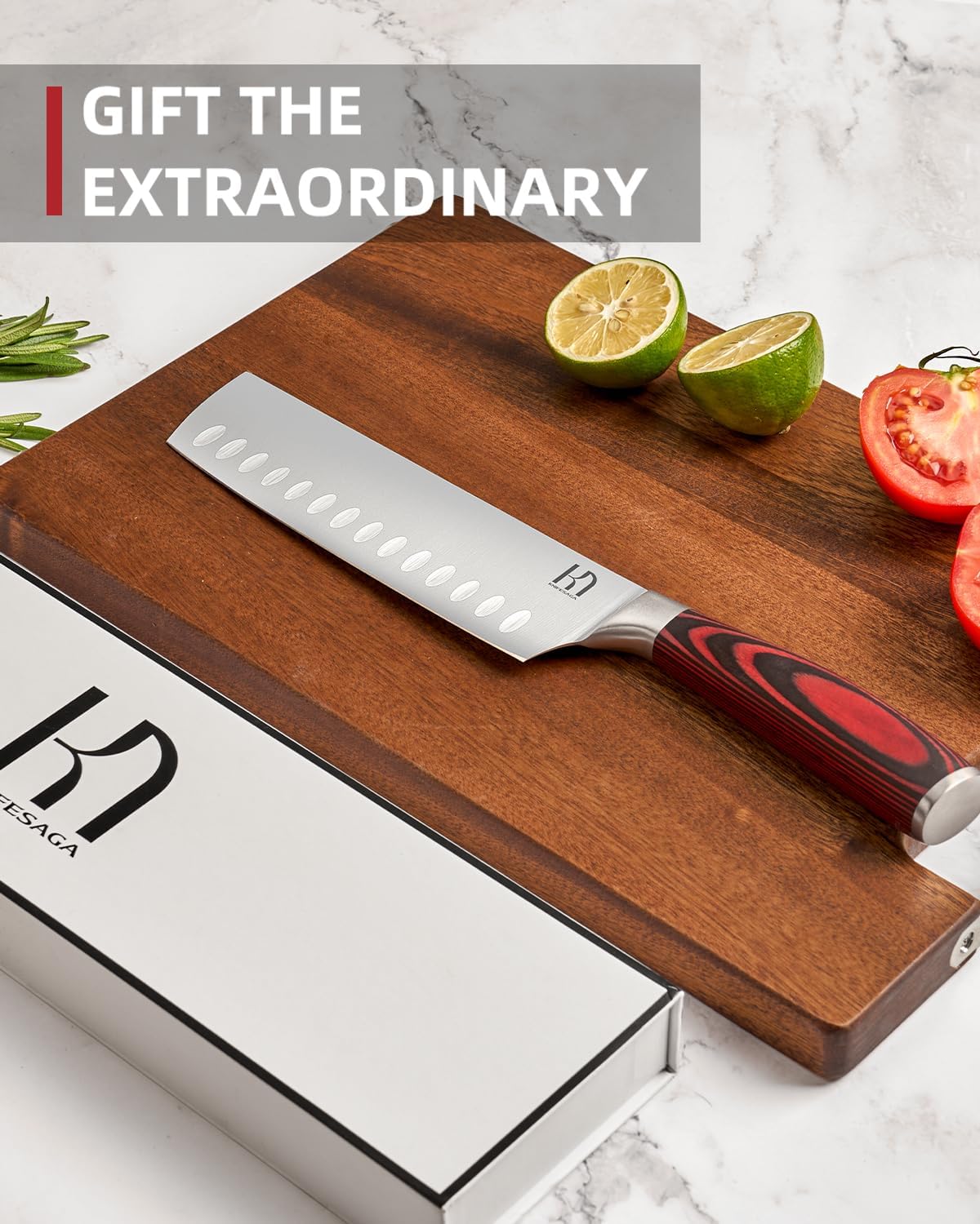 KnifeSaga 2026 Upgraded Nakiri Chef Knife Japanese Professional 7 Inch Sharp Meat Cleaver Kitchen Knives for Chopping Vegetable and Cooking, High Carbon Stainless Steel Asian Chopping Chefs Knife