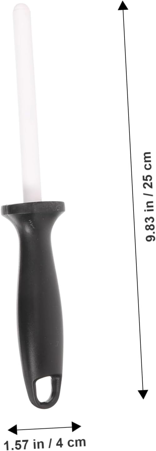 Ergonomic Kitchen Cutter Sharpener Rod for Knives and Scissors Ceramic Sharpening Tool with Even Surface for Professional Chefs and Home Use Safe and Easy to Use Handheld Honing