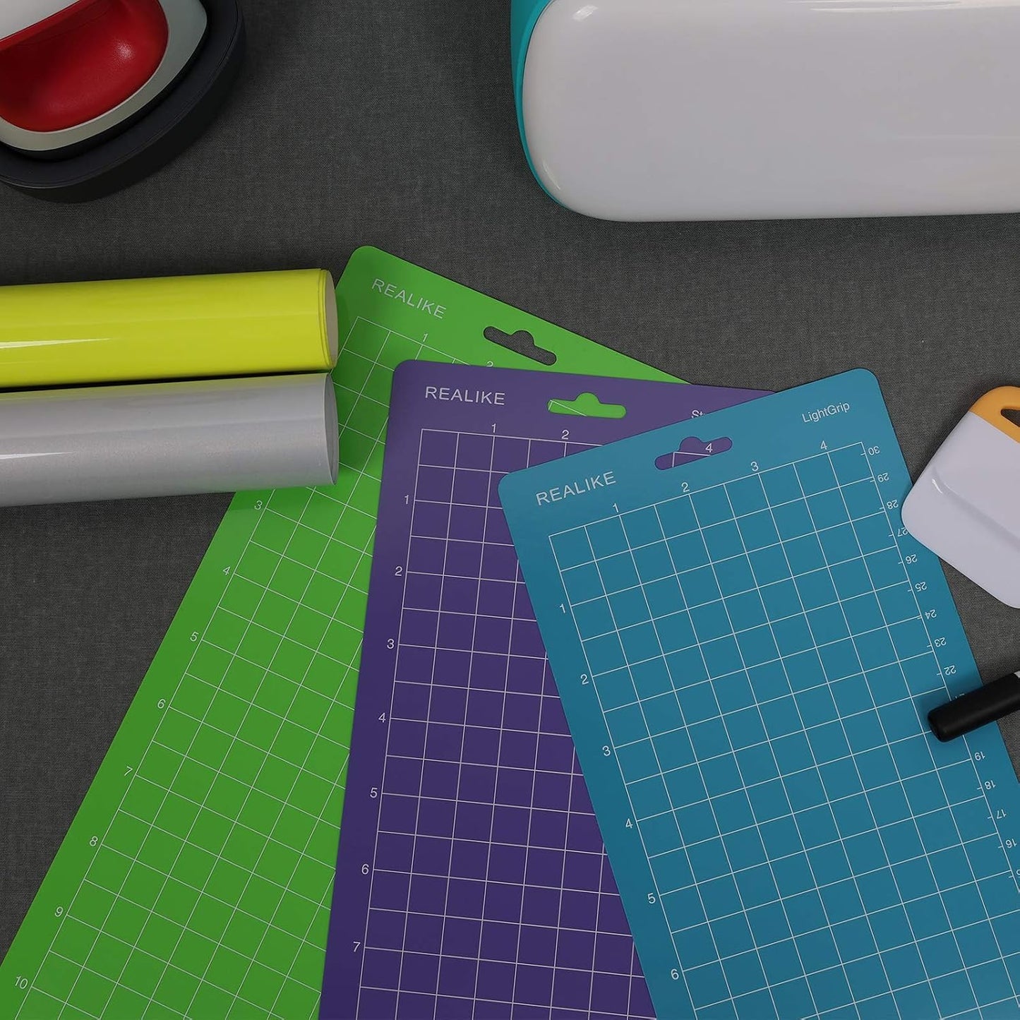 Cutting Mat Compatible with Cricut Joy(4.5x12 inch,StandardGrip, LightGrip, StrongGrip 3Mats),Durable Adhesive Cutting mats for Joy Accessories