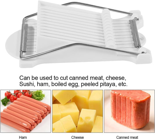 Stainless Steel Wires Slicer Kitchen Food Cutter for Luncheon Meat Ham Boiled Egg Cheese Sushi Fruit Cutting
