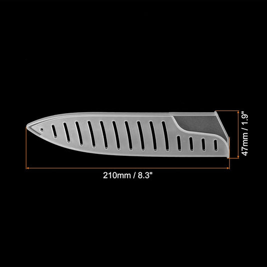 PP Safety Knife Cover Sleeves for 8" Ceramic Knife, 2 Pack Knives Edge Guard Blade Protector Universal Knife Sheath for Kitchen, White