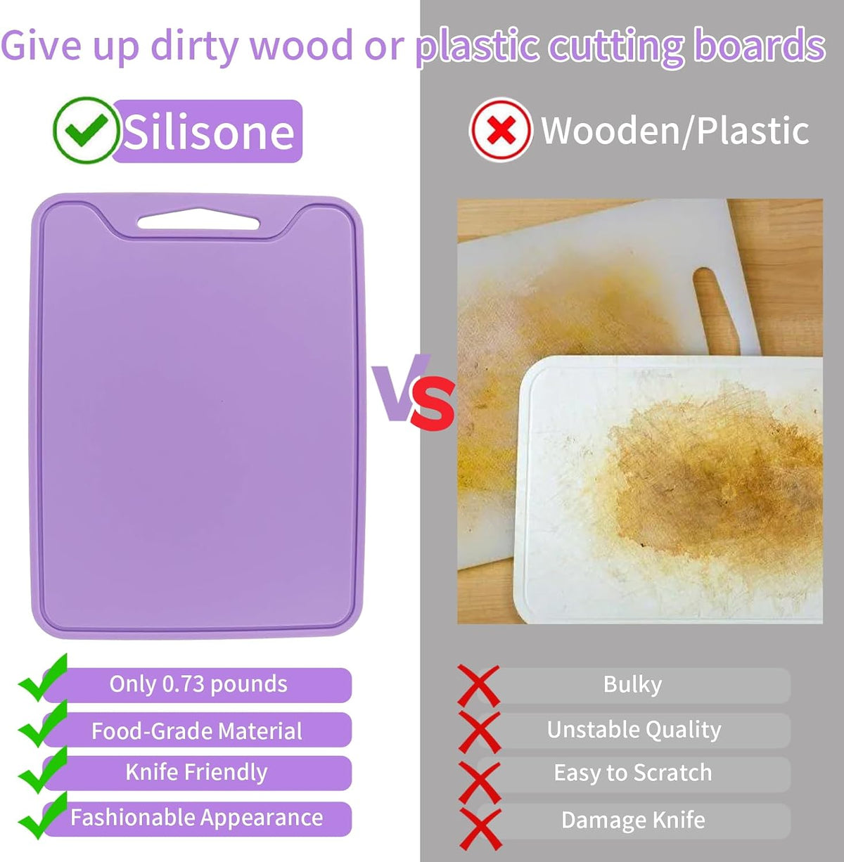 Silicone Cutting Boards for Kitchen 11.8''x 8.6'', BPA Free Flexible Cutting Mat for Meat Vegetables Fruit, Cutting Boards for Kitchen Dishwasher Safe