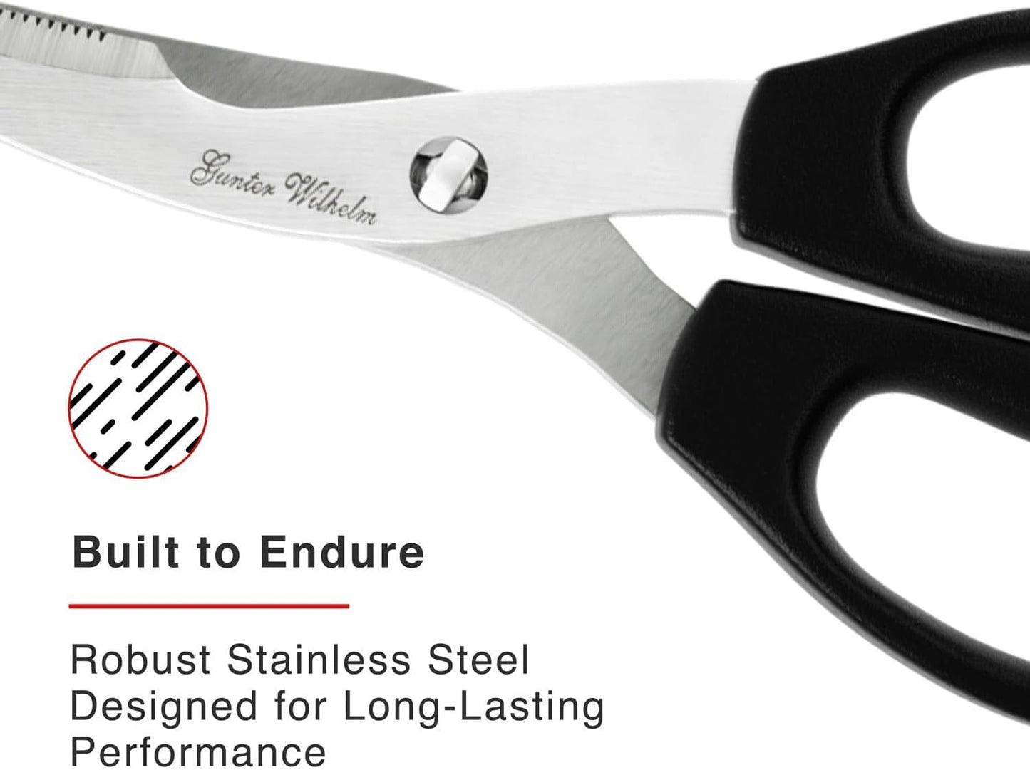 Kitchen Scissors Come Apart – Ultra Sharp All-Purpose Kitchen Shears, Herb Scissors & Meat Shears – Heavy-Duty Stainless Steel, Easy to Clean, Black
