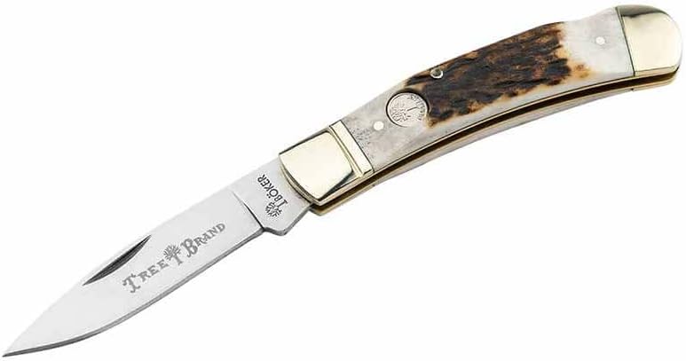 Böker Lockback 2.95 Inch Pocket Knife, Genuine Stag, Traditional Series 2.0, Made in Germany