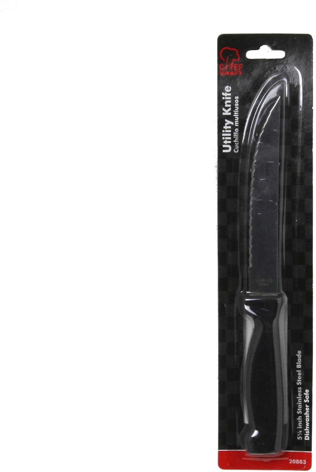 Select Vegetable Knife, 4.5 inch blade 8.5 inches in length 2 piece set, Stainless Steel/Black