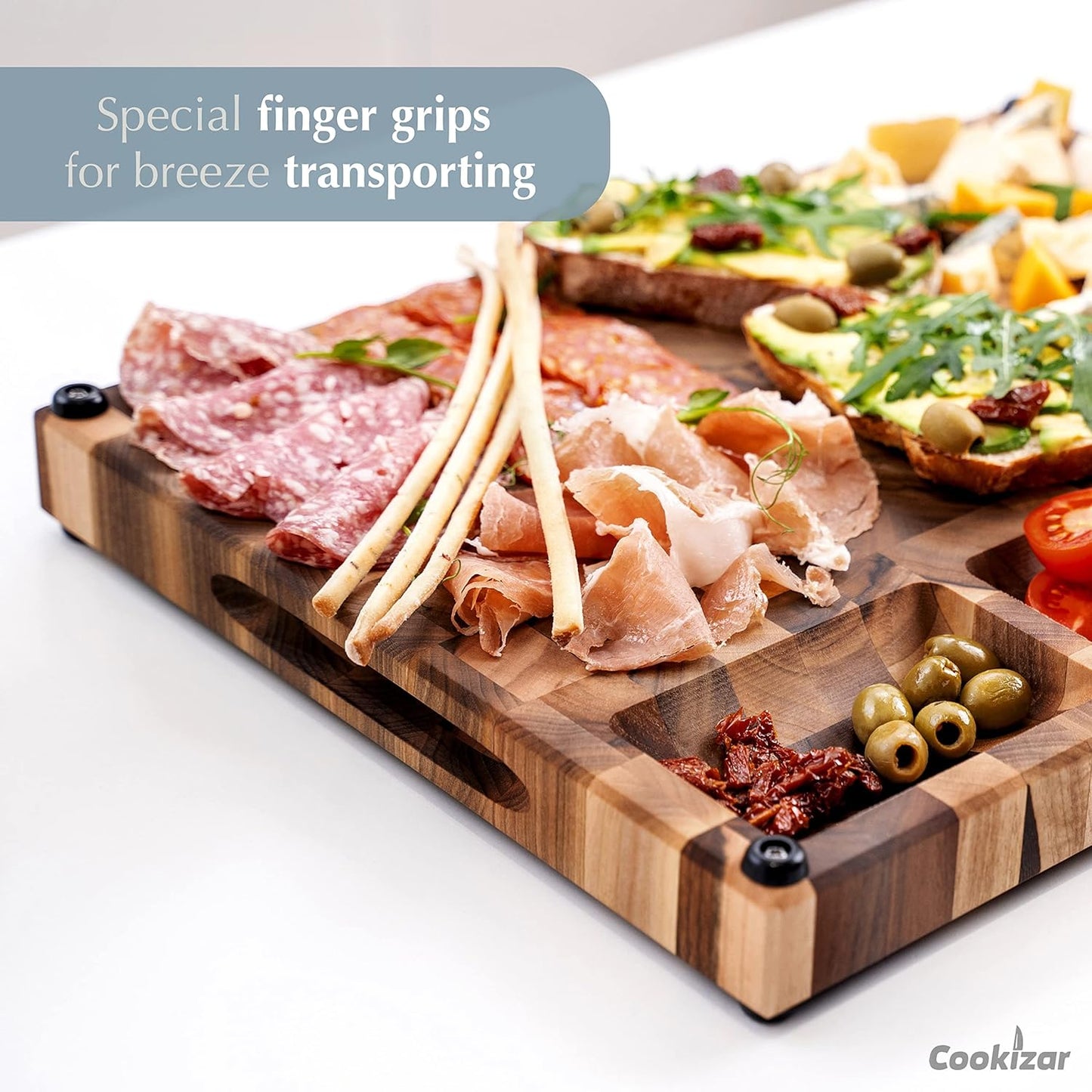Walnut Cutting Boards for Kitchen End Grain Cutting Board - Chopping Board Wood Cutting Board - Wooden Butcher Block Cutting Board, Meat Cutting Board with Juice Groove EBC