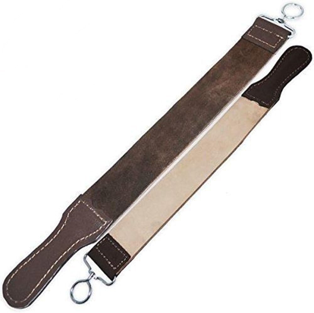 Straight Razor Strop Leather Sharpening Strap 20 inch Barber Strop (2 Pack)