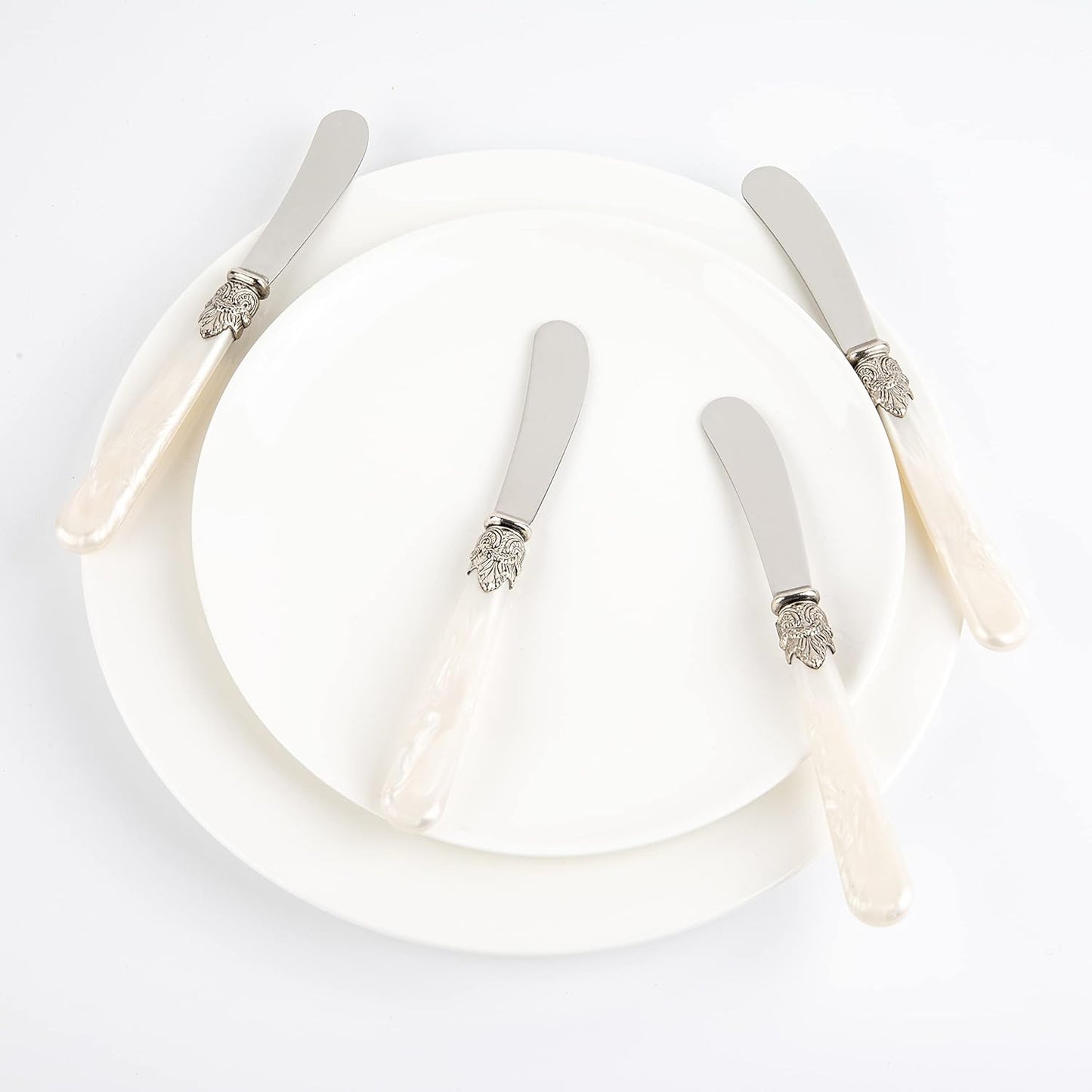 REVERIE Collection 4-piece Stainless Steel Butter Spreader Cheese Knife, Giftable Butter Knives set, Bread Knife set (Gold)