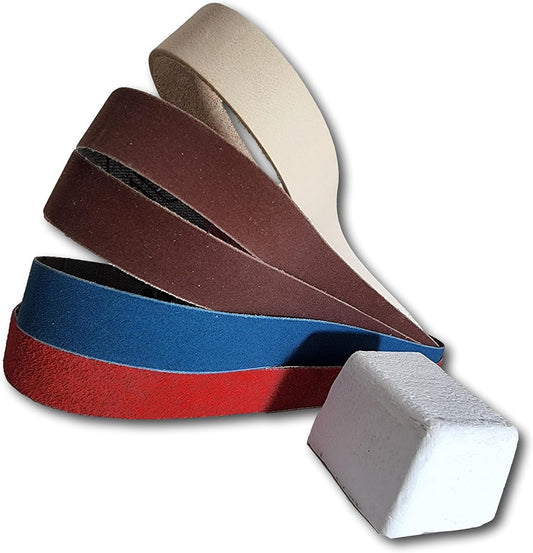 1/2 X 12 Replacement Belt Kit with Leather Honing Strop Belt fits Original Work Sharp