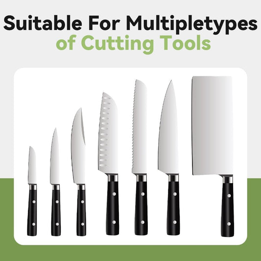 Fixed Angle Whetstone Sharpener Blade Guide for Kitchen Knives | Attaches to blade for a consistent angle. Compatible with most kitchen knives. Also called a sharpening jig or angle guide.