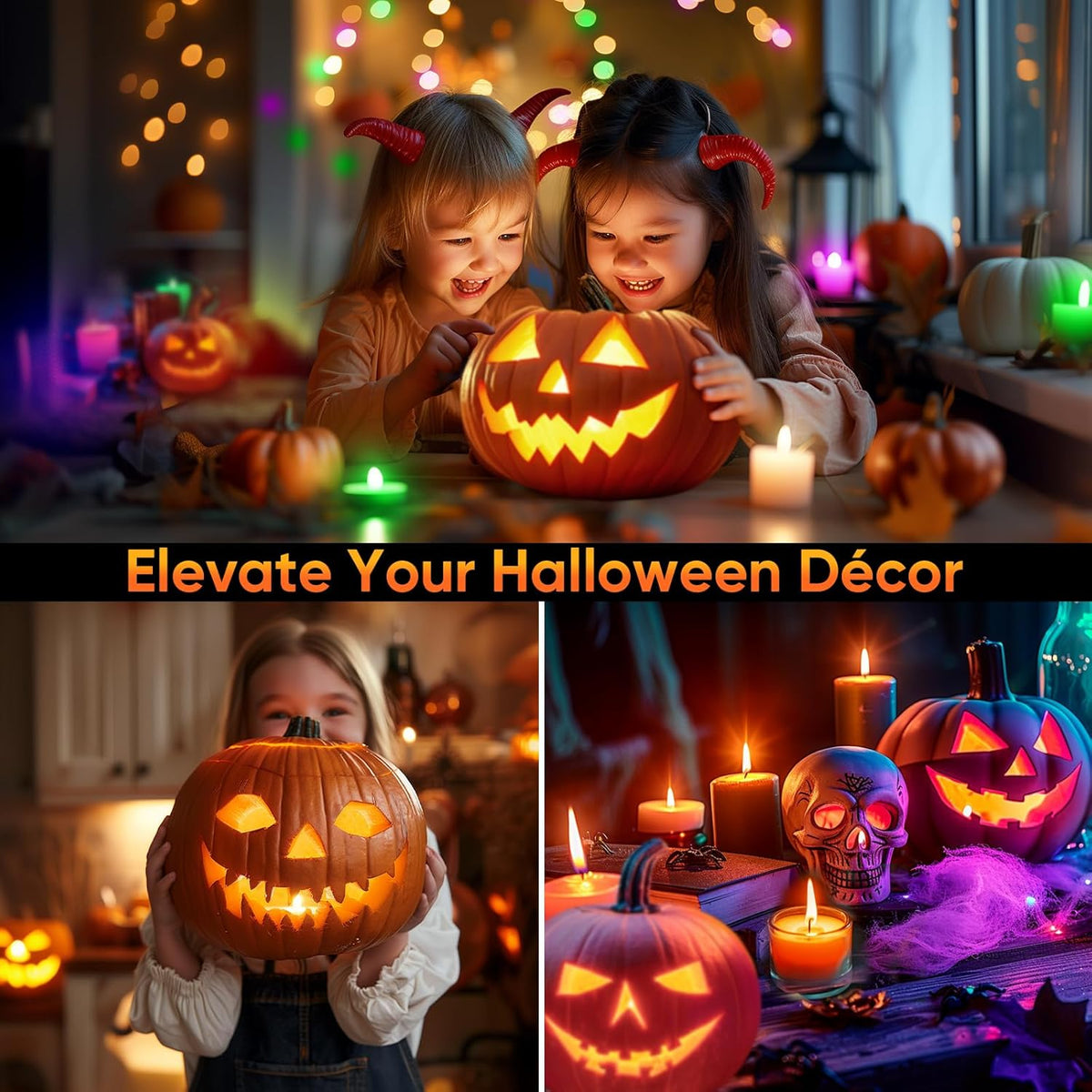 Halloween Pumpkin Carving Kit with Stencils - 31 PCS Professional Tools | Easy for Pumpkins, Heavy Duty Stainless Steel, With 15PCS 3-Level Stencils for Beginner to Pro, With Storage Bag