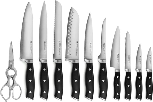 Forged Accent 20 Piece Self Sharpening Knife Block Set - Black Handles