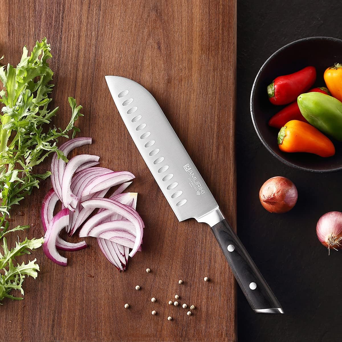 Brisket Knife - Ultimate 12-inch Carving Knives, Slicing Knives with Granton Edge Designed for Briskets, Roasts, Meat, BBQ, etc. (Slicing Knive 12")
