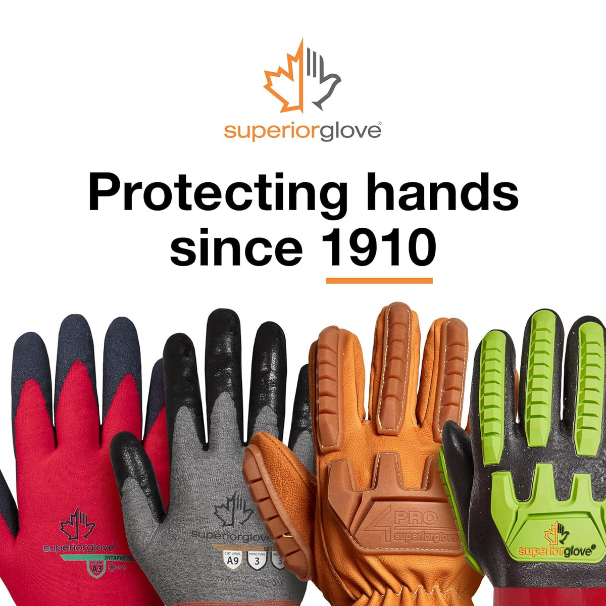 Endura Cut and Water Resistant Leather Work Gloves for Men & Women – 378GOBKL Medium (Pack of 1 Pair)