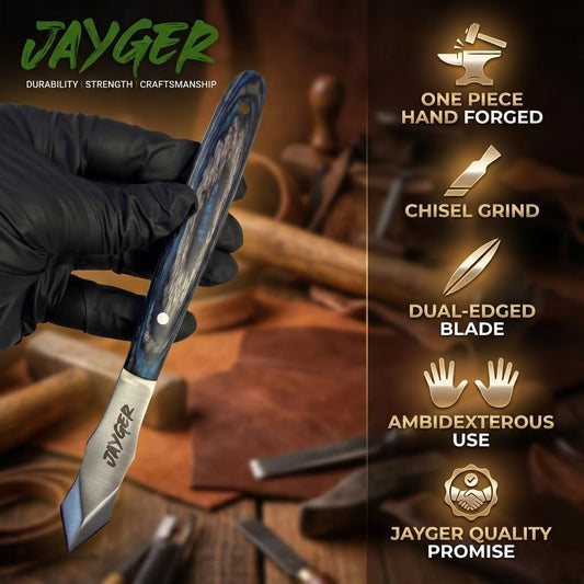 Marking Knife – Long Neck Thin Blade Scribing Tool with Dual Grooves for Woodworking | Carbon Steel Double-Beveled Blade for Precision Wood Carving & Fine Line Marking in Narrow Grooves