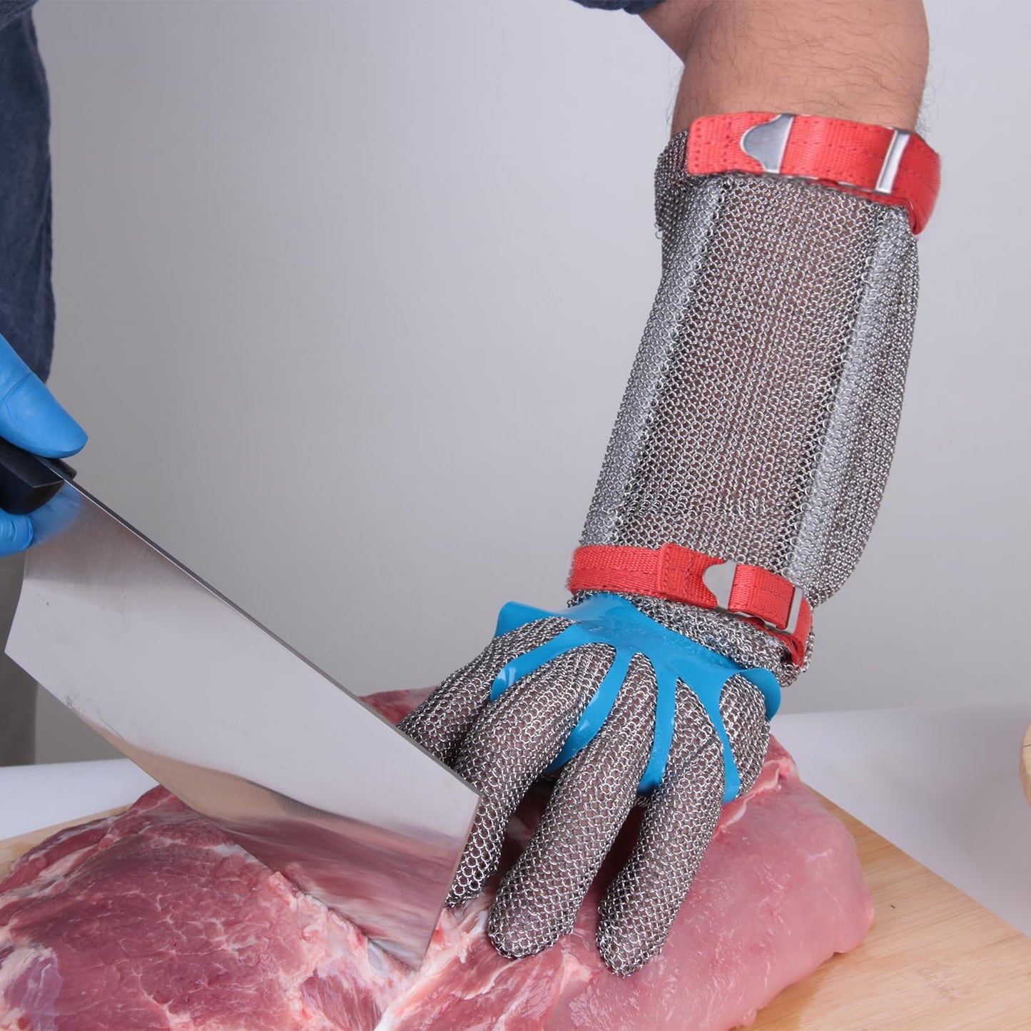 15CM Long Cut Resistant Stainless Steel Metal Mesh Chainmail Glove Butcher Glove