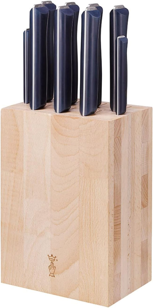 Beech Wood Knife Storage Block - Simple and elegant design - Your kitchen knives always at hand and protected - For 9 knives