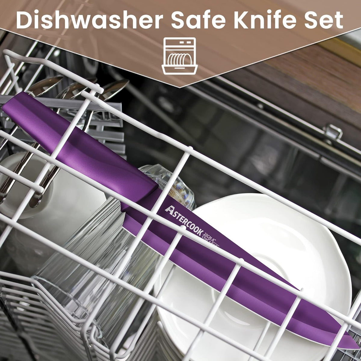 Knife Set, 12 Pcs Color-Coded Kitchen Knives Set, 6 Color Anti-Rust Coating Stainless Steel Chef Knife Sets with 6 Blade Guards Dishwasher Safe, Perfect Holiday Gifts for Kitchen