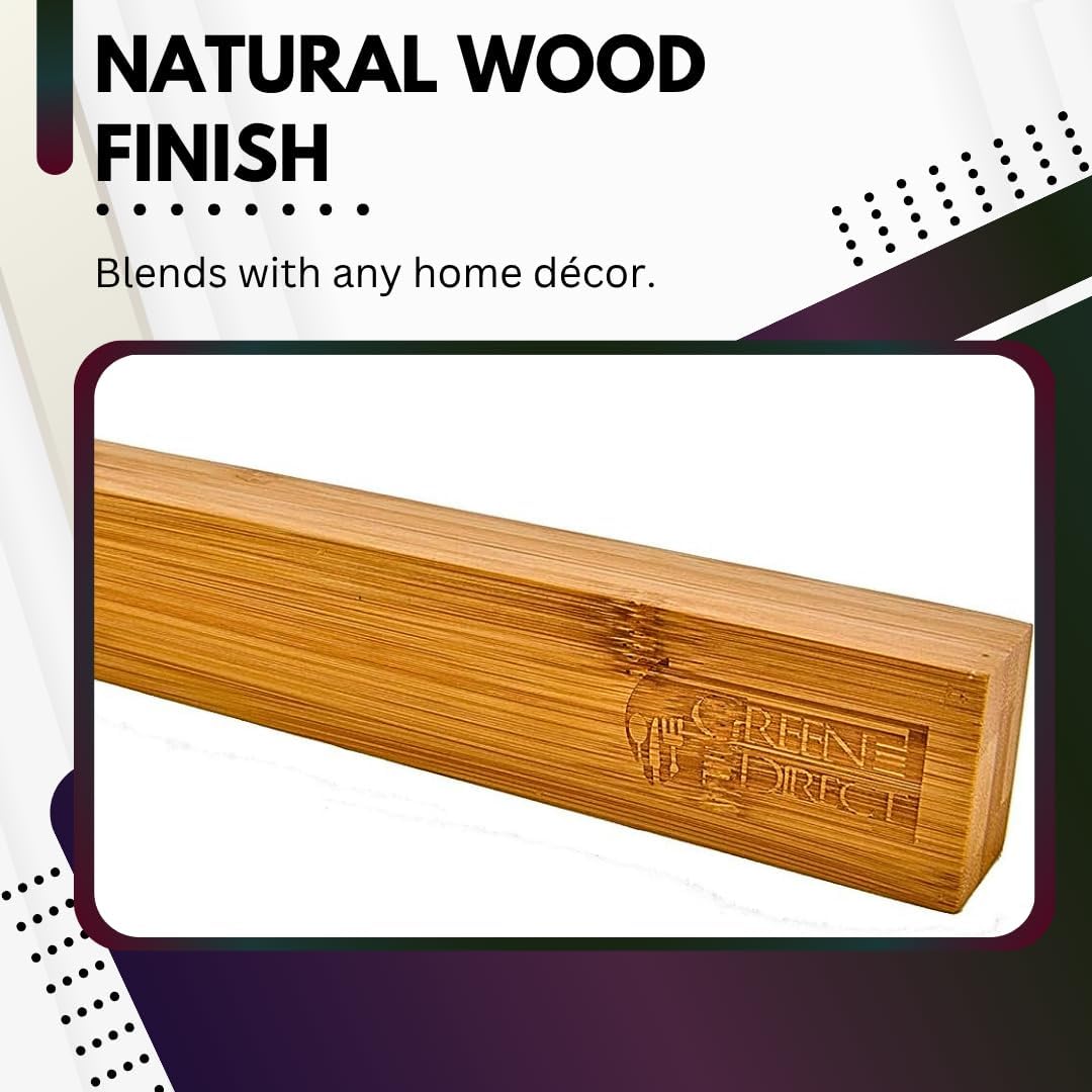 Magnetic Knife Holder For Wall, 16 Inch Wood Knife Strip, Storage Organizer Bar To Keep Kitchen Utensils, Tools, Art Supply