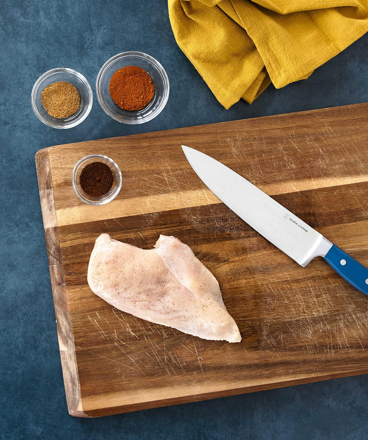 7-Inch Santoku Knife - Razor-Sharp High-Carbon Stainless Steel Blade, Forged Ergonomic Riveted Handle, Chef Knife for Chopping, Slicing & Dicing, Multipurpose Kitchen Knife, Home Chef