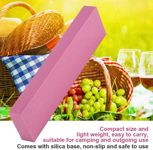 3000 Grits Sharpening Stone, Ruby Whetstone Knife Sharpener with Base 10x2.5cm for Kitchen Knife Polishing and Camping Tools