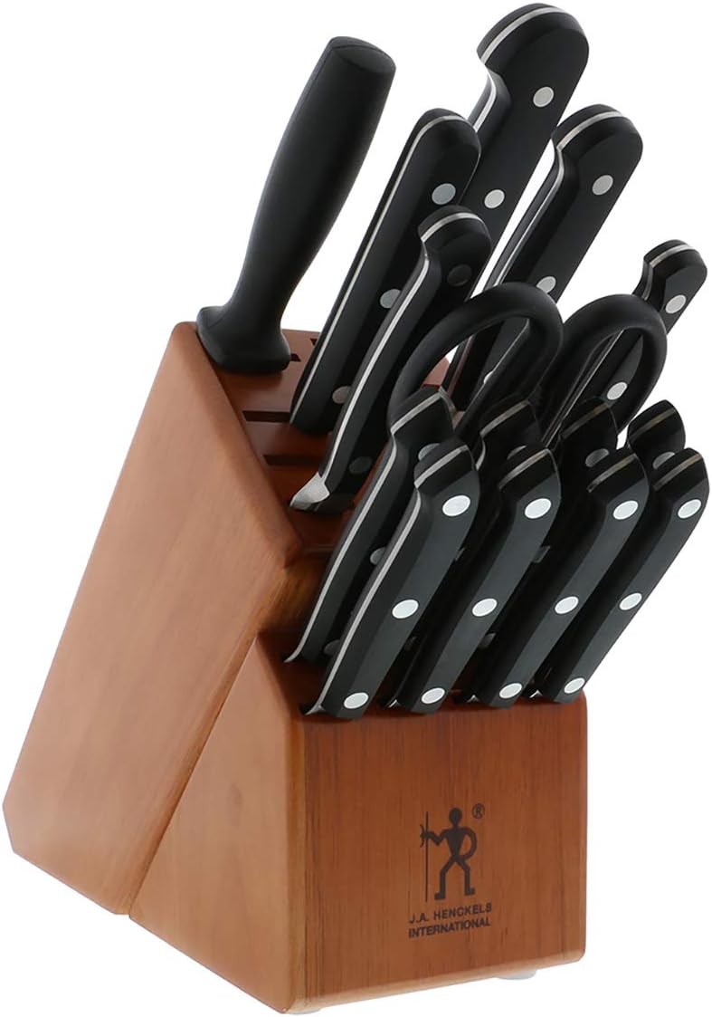 Classic Razor-Sharp 16-Piece Knife Block Set, Chef Knife, Bread Knife, German Engineered Informed by 100+ Years of Mastery