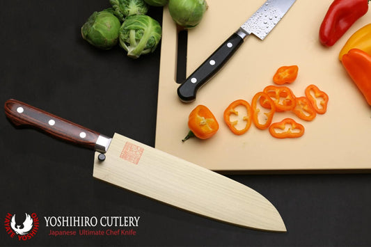 Yoshihiro Magnetic Oak Wood Saya Cover Blade Protector for Santoku (180mm)7in