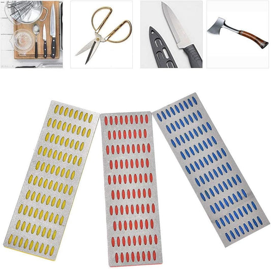3PCS Diamond Sharpening Stone Set, Diamond Stone Whetstone Sharpening Tool Whetstone Sharpener Stone cuttersharpener diamond sharpening stone
