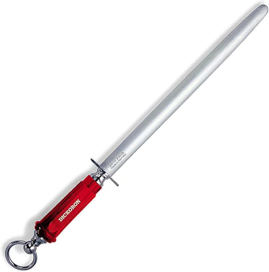 DICKORON Classic Sharpening Steel - Sharpening rod with 11.8" steel & 65 HRC - Ideal for an ultra-fine cut - NSF Certified - Sapphire cut - Ergonomic & sturdy handle - Made in Germany