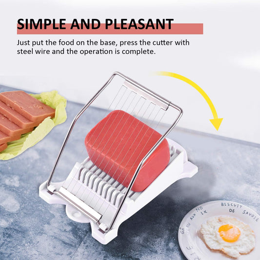 Slicer for Salami Butter Spam and Fruit with 10 Slices Stainless Steel