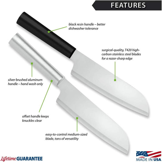 Cook’s Knife (R134), Silver Handle | 6.25" Stainless Steel Blade, Silver Cast Aluminum Handle